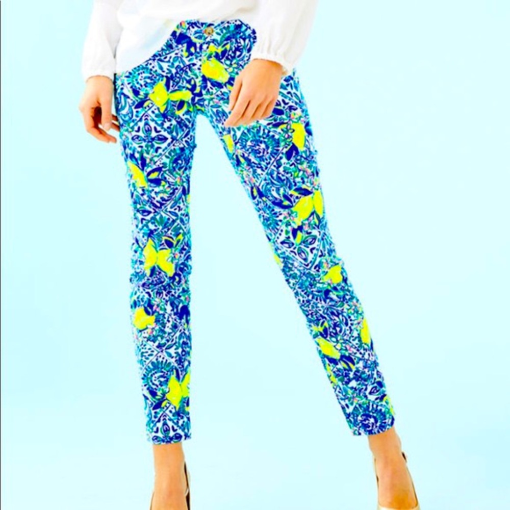 Lilly Pulitzer 🍋Zest For Life🍋 Kelly Pants SZ 2